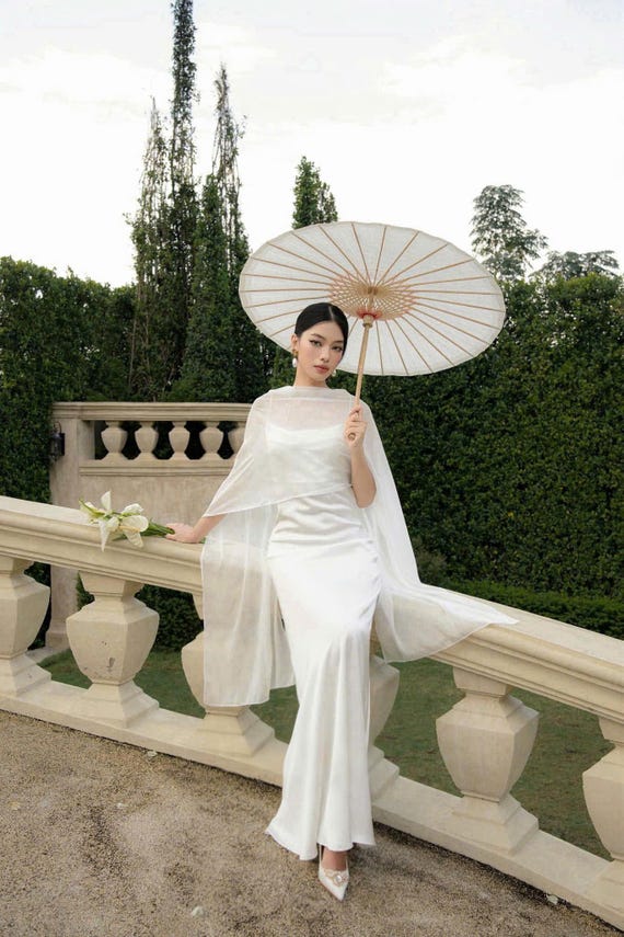 green emerald velvet dress Elegant Ivory Cowl Neck Silk Mini Dress Short Silk Dress Ivory / Xs main image 1