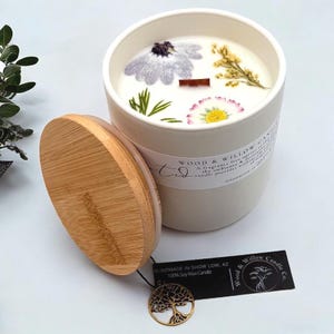 Personalized candle gift for her luxury birthday gift custom floral candle wedding anniversary gift housewarming thank you gift custom candl