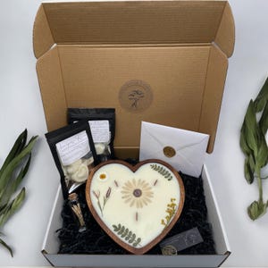 EXTRA LARGE heart candle Valentine gift for her personalized wood 5th wedding anniversary gift wax 16th anniversary custom decorated candle