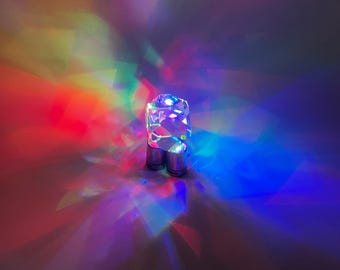 Mini K9 Crystal Polyhedron Sunlight Catcher, Rainbow Maker, Square Cube Prism, Light Splitting, Table Decor