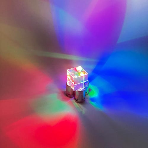 Mini K9 Crystal Square, Cube Sunlight Catcher, Rainbow Maker, Square Cube Prism, Light Splitting, Table Decor