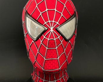 Aangepast Sam Raimi Spiderman-masker, faceshell en lenzen, draagbaar masker