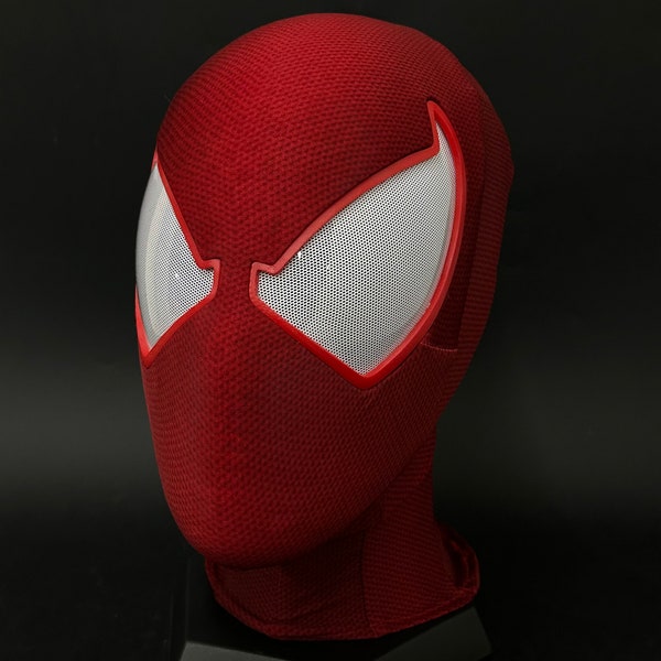 Spider man Scarlet Spiderman Mask,Scarlet Spiderman Mask,with Faceshell and Magnetic lenses Spider-man mask Wearable mask