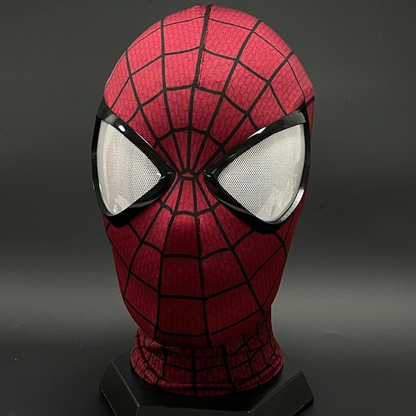 Masque de cosplay Amazing Spiderman 2 avec coque faciale et lentilles Masque portable Amazing Spider-man