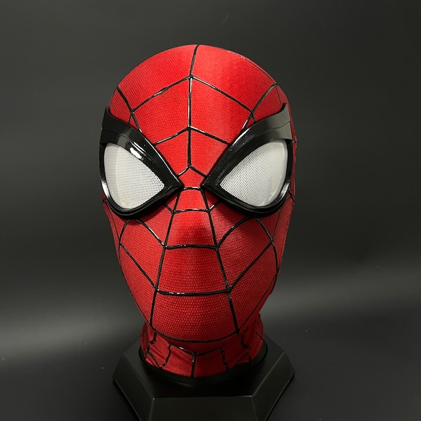 Casco personalizado de Spider-Man PS4, máscara de SpiderMan PS4 con cubierta facial y lente magnética, réplica de accesorios de juego de películas de SpiderMan portátil