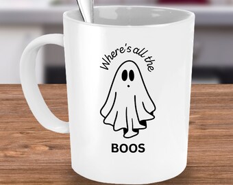 Ghost mug, gifts for halloween, ghosts, spooky, paranormal, coffee cup