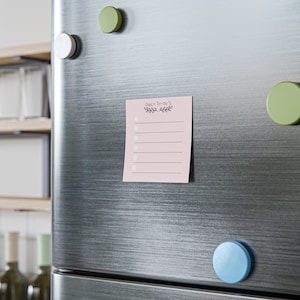 Cute Daily To-Do&#39;s Post-it Note Pads, Kawaii Post It Notes, Daily Todo List Post It Notes, Daily Reminders Todo Post-It Note Pads, 50 Sheets