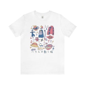 Howls Castle Tee, Anime Tee for Girlfriend, Ghibli Shirt, Kawaii Anime Shirt, Gift for Ghibli Lover, Anime Oversized Shirt for Her image 6