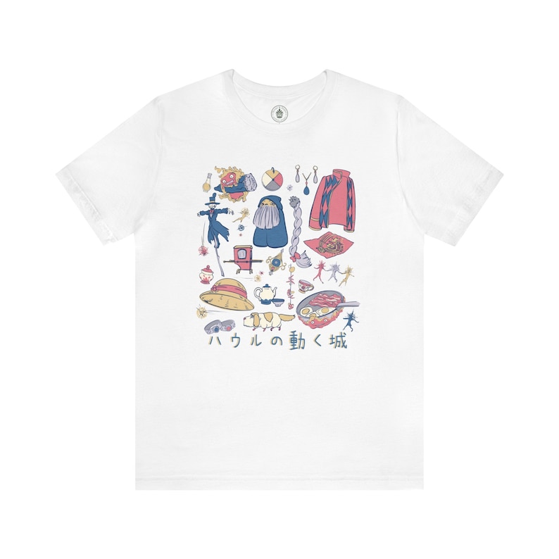 Howls Castle Tee, Anime Tee for Girlfriend, Ghibli Shirt, Kawaii Anime Shirt, Gift for Ghibli Lover, Anime Oversized Shirt for Her image 6