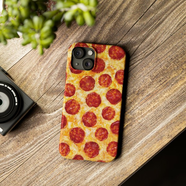 Pepperoni iPhone Case, Pizza Phone Case, Phone Case for Women, Pepperoni Pizza iPhone Case, Cute Pizza lover Gift