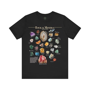 90s Graphic Tee, Retro Shirt, Oversized Vintage Style Shirt, Retro Shirt, 90s Shirt, Y2K Graphic Tee, Rocks, Minerals, Witchy Gift