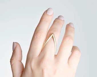 Everyday Collection - Modern Statement Rings, Silver and Gold Plated Rings, Minimalist jewelry, Chevron ring