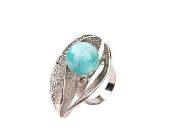 Best Friend Ring - Fashionable Women's Ring Romantic Silver 925, Women's Jewelry for Girls, Accessorize in Style, Amazonite