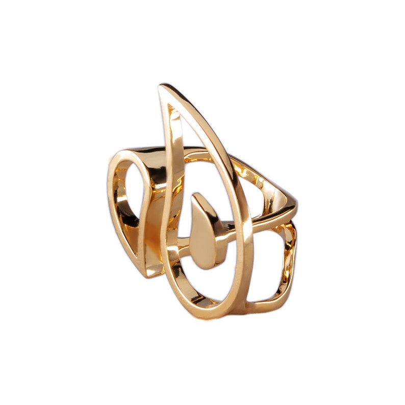Everyday Collection Chunky Ring Designer Women's Statement Ring, Brass Minimalist Jewelry for a Fashionable Girl image 5