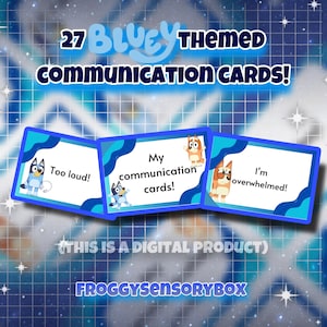 Bluey-communicatiekaarten voor autisme, adhd, verbale shutdowns, non-verbaal!