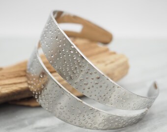 Women Bracelet Cuff - Stainless steel in Silver color - Large Bracelet for women - Gift for Women - Gift for Her - Gift for Mom