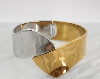Cuff Bracelet for Women- Stainless steel in Gold and Silver color - Large Bracelet for women - Gift for Women - Gift for Her