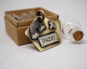 Dog id tag, Personalized dog name plate, Handmade pet id tag, Dog name, Dog Tag Custom, Handcrafted Tag, Retro pet Tag, Collar tag gift