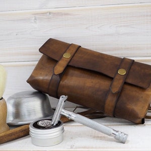 Borsa cosmetica in pelle, custodia da viaggio Dopp Kit, borsa da toilette da uomo in pelle Dopp Kit Bag, regalo Groomsmen, borsa in pelle vintage, regali di Natale