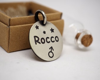 Dog id tag, Cat Id Tag, Personalized dog name plate, Handmade pet id tag, Dog name, Dog Tag Custom,  Male Dog Tag , Collar tag gift, Pet Tag
