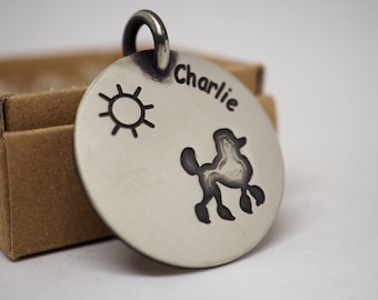 Dog id tag, Tag For Poodle , Personalized dog name plate, Dog name, Dog Tag Custom,  Retro pet Tag, Collar tag gift, Personalized Tag
