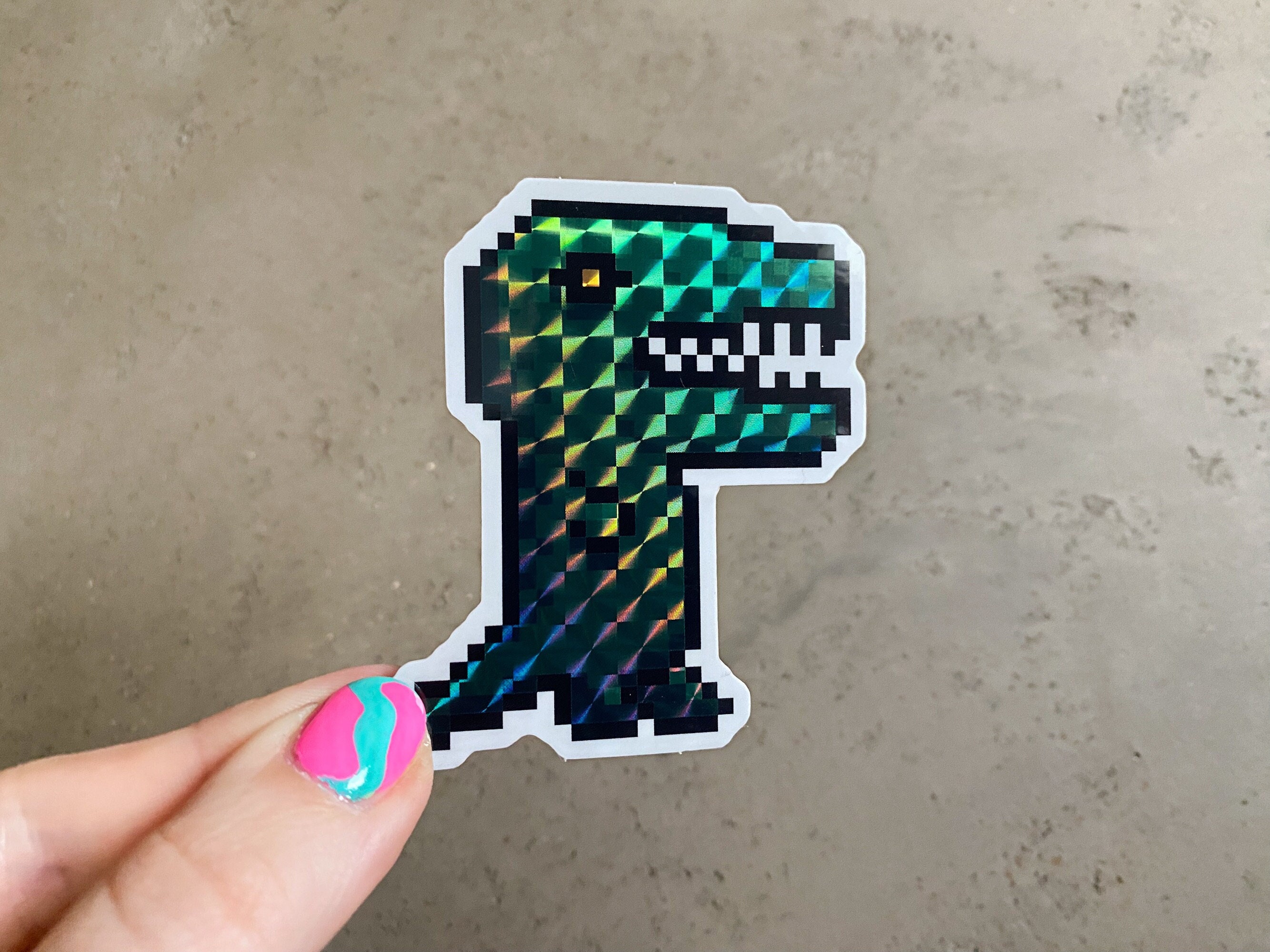 T-rex Run Pixel Art Magnet Offline Dino 8 Bit Chrome 