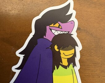 Kris and Susie rest on your head sticker