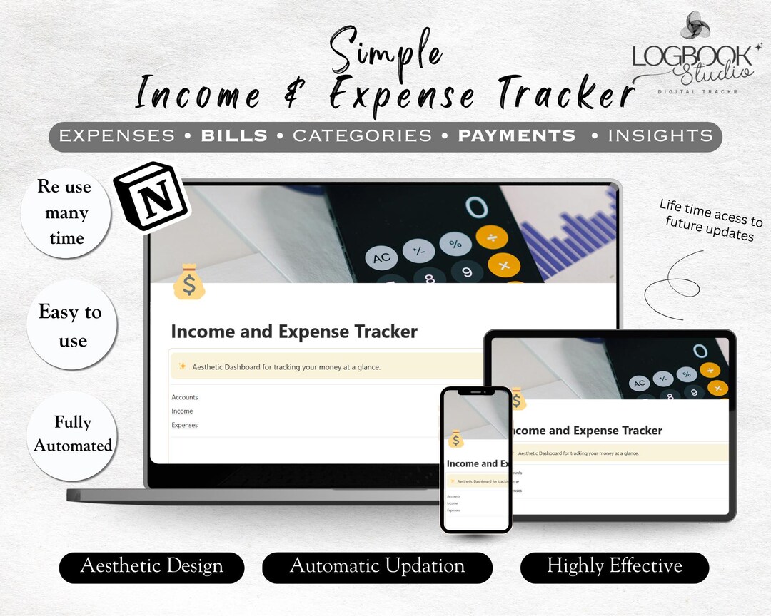 Personal Finance Tracker Notion Template Money Tracker Income and ...