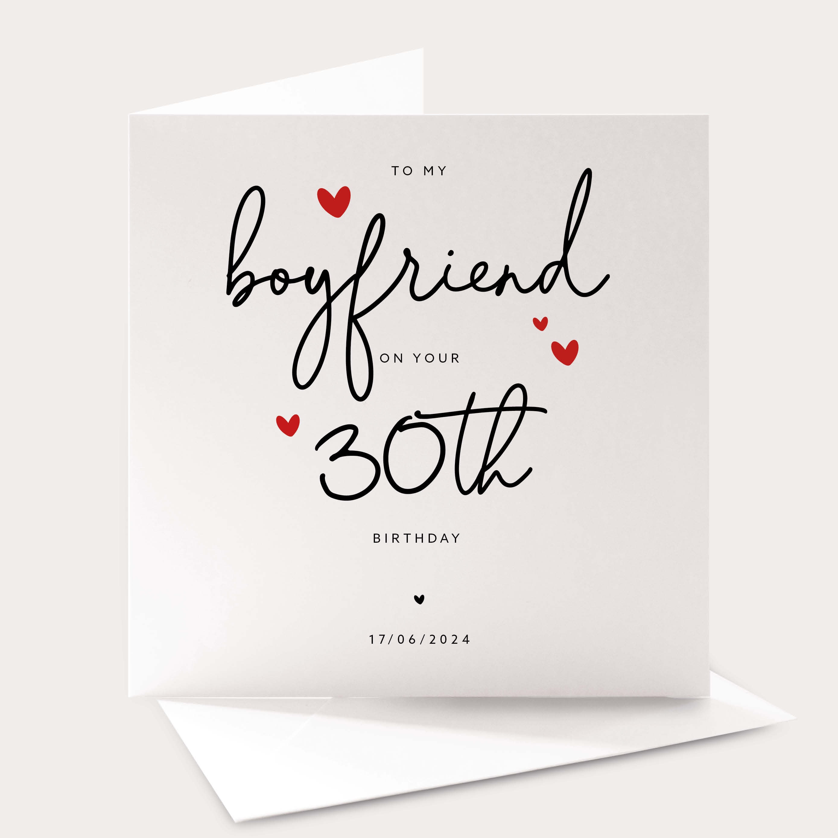 Birthday Cards Happy 30th Birthday To My Boyfriend Him Cheap 10