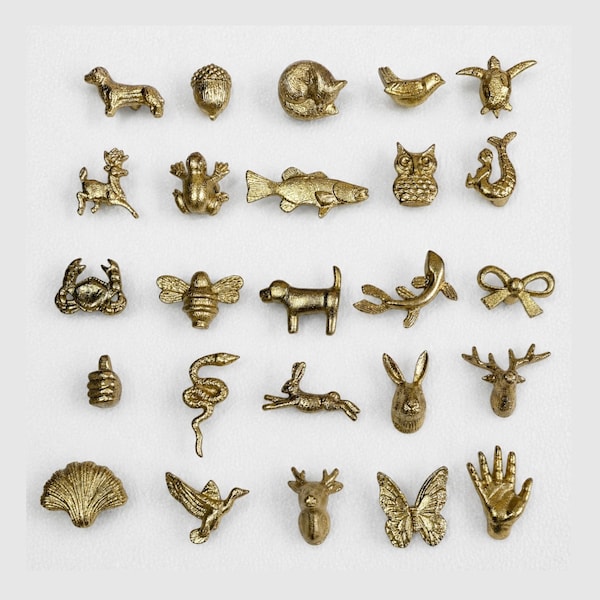 Solid Brass Animal Cabinet Knobs | Decorative Drawer Pulls, Furniture Hardware