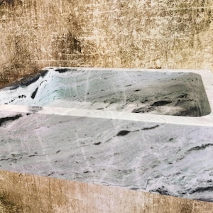 Single bowl green marble kitchen sink - 70x50x20cm - modern kitchen sink - green designer countertop kitchen sink - green kitchen sink