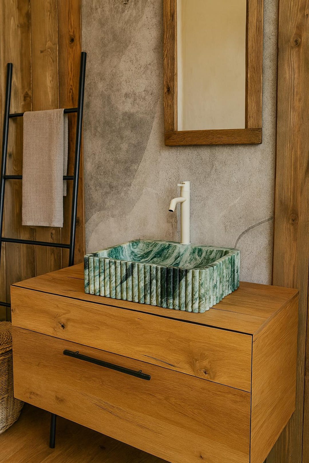 Green Marble Bathroom Sink - 50x40x12cm - Green Sink - Green Bathroom ...