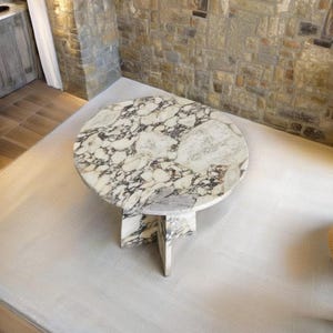 Calacatta viola Marble coffee table-50 x 50 cm-tavolino in marmo-Table basse en marbre-table de salon moderne-moderner Wohnzimmertisch-tavolino image 3