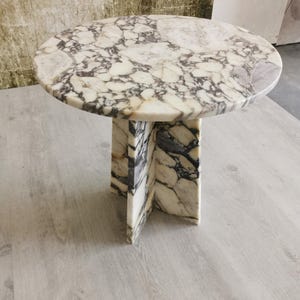 Calacatta viola Marble coffee table-50 x 50 cm-tavolino in marmo-Table basse en marbre-table de salon moderne-moderner Wohnzimmertisch-tavolino image 7