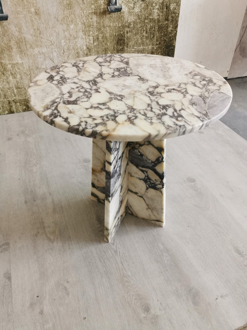 Calacatta viola Marble coffee table-50 x 50 cm-tavolino in marmo-Table basse en marbre-table de salon moderne-moderner Wohnzimmertisch-tavolino image 7