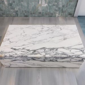 Arabescato marble coffee table-90x50x25cm-tavolino moderno in arabescato-Table basse en arabescato -table de salon moderne-tavolino da caffè image 6