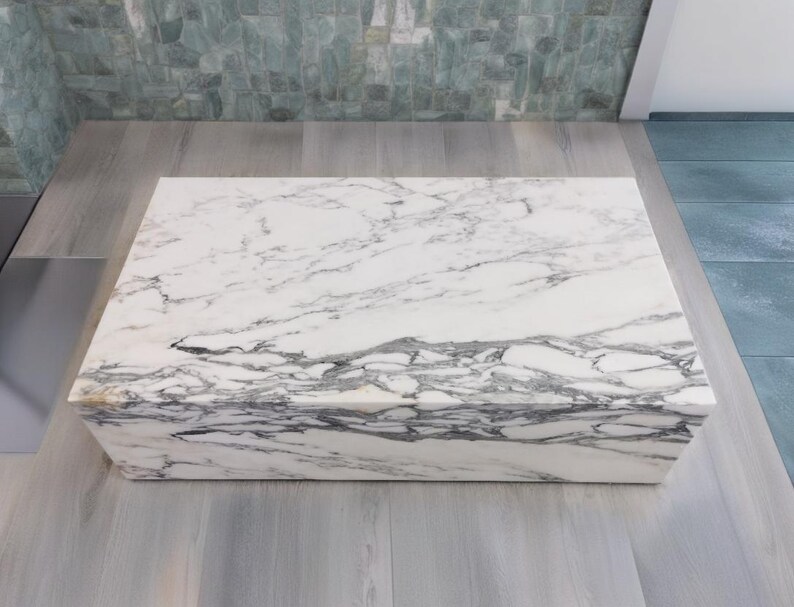 Arabescato marble coffee table-90x50x25cm-tavolino moderno in arabescato-Table basse en arabescato -table de salon moderne-tavolino da caffè image 6