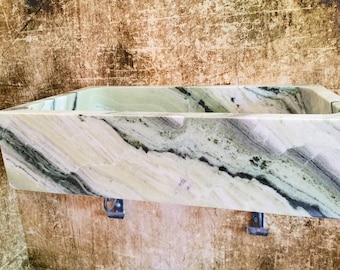 Sangrilla Green Marble Kitchen Sink – 80x45x20cm – Single Bowl Green Marble Kitchen Sink – Monobloc – Designer Kitchen Sink