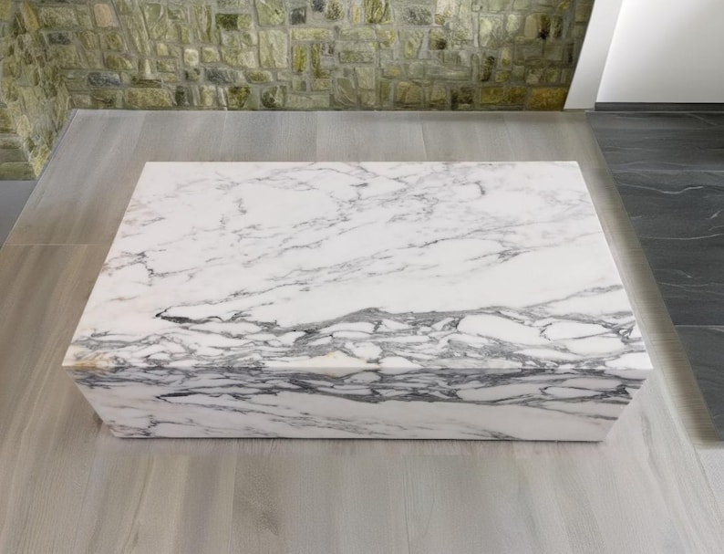 Arabescato marble coffee table-90x50x25cm-tavolino moderno in arabescato-Table basse en arabescato -table de salon moderne-tavolino da caffè image 7