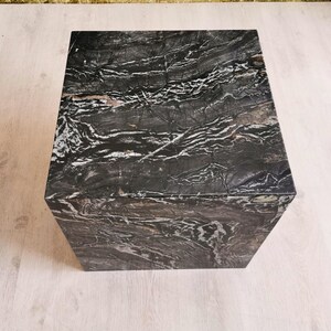 Lunar Marble coffee table-40x40x40-marble coffee table Lunar-Table basse en marbre noir-table de salon moderni-moderner Wohnzimmertisch image 5