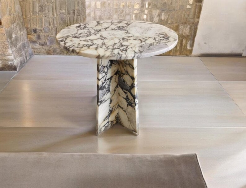 Calacatta viola Marble coffee table-50 x 50 cm-tavolino in marmo-Table basse en marbre-table de salon moderne-moderner Wohnzimmertisch-tavolino image 5