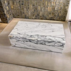 Arabescato marble coffee table-90x50x25cm-tavolino moderno in arabescato-Table basse en arabescato -table de salon moderne-tavolino da caffè image 8