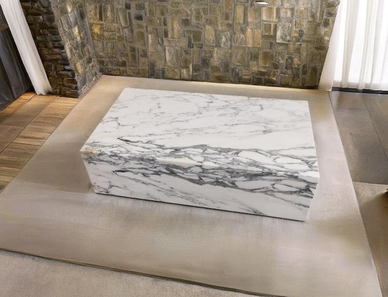 Arabescato marble coffee table-90x50x25cm-tavolino moderno in arabescato-Table basse en arabescato -table de salon moderne-tavolino da caffè image 8