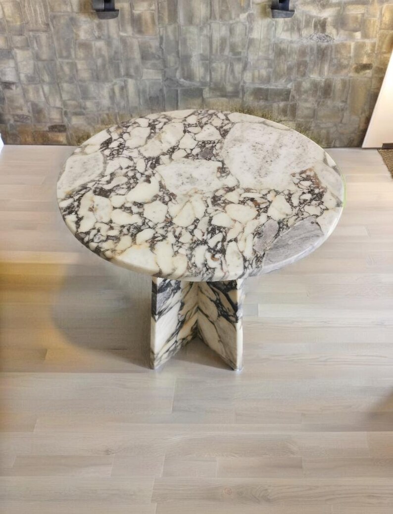 Calacatta viola Marble coffee table-50 x 50 cm-tavolino in marmo-Table basse en marbre-table de salon moderne-moderner Wohnzimmertisch-tavolino image 4