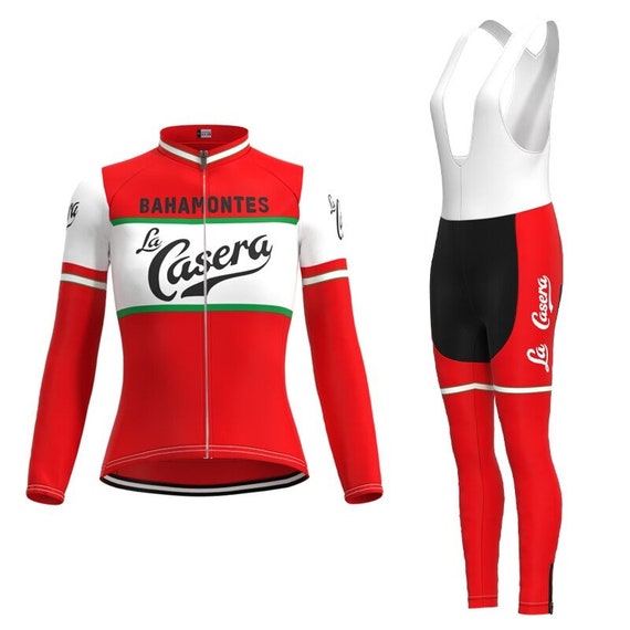 Conjunto largo de maillot ciclista retro La Casera Bahamontes para