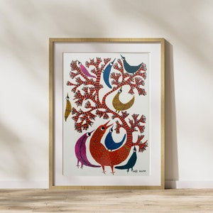 Gond Birds of the Jungle | Hand-made Gond Painting