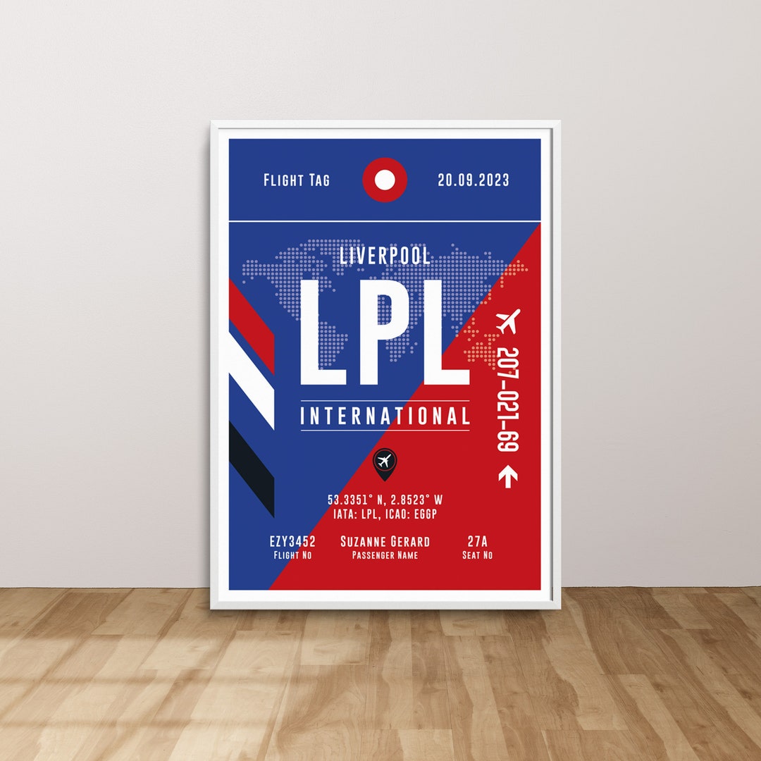 Liverpool Airport Print Liverpool Travel Poster Custom Etsy