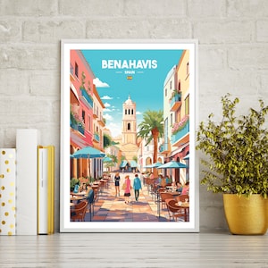 Benahavis Reise Poster Druck, Benahavis Reise Druck Geschenk, Wand Kunst druckbarer digitaler Download, herunterladbarer Kunstdruck, Wand Kunst Druck.