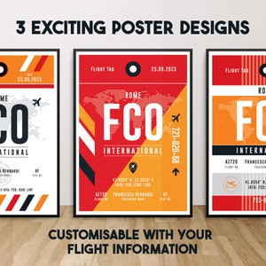 FCO Rome Fiumicino Airport Poster Print