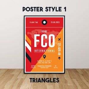 FCO Rome Fiumicino Airport Poster Print